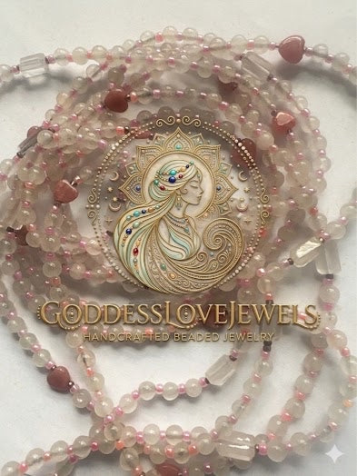 The Heart’s Awakening | Rose Quartz & Rhodochrosite Waistbeads