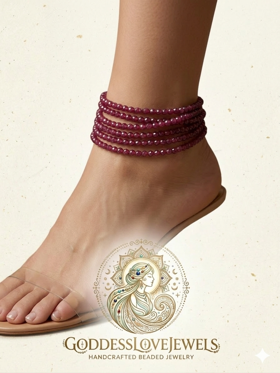 Divine Radiance: Genuine Ruby Waistbead
