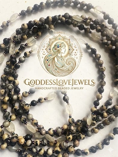 The Wild Intuition | Dalmatian Jasper, Picasso Jasper & Moonstone waistbeads